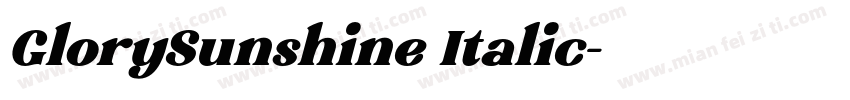 GlorySunshine Italic字体转换